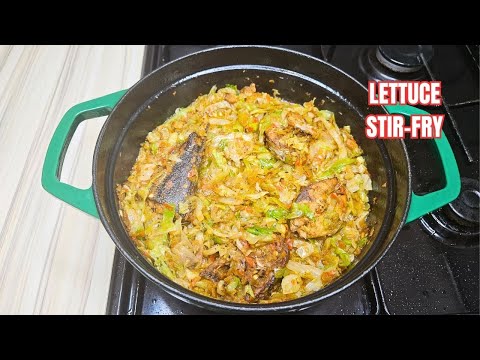 HOW TO MAKE LETTUCE STIR-FRY RECIPE NIGERIAN | HOW TO CLEAN FISH | HOW TO FRY FISH