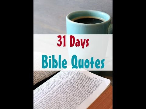 31 Days of Bible Quotes Introduction