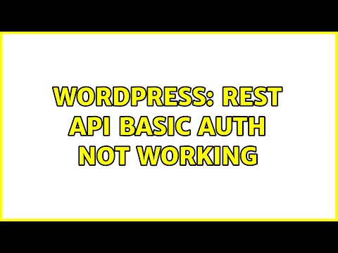 Wordpress Rest Api Basic Auth Not Working