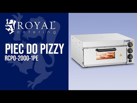 Video - Piec do pizzy - z płytą szamotową - 1 komora - 2000 W - Royal Catering 