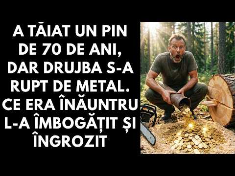 A tăiat un pin de 70 de ani, dar drujba s-a rupt de metal. Ce era înăuntru l-a îmbogățit și îngrozit