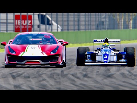Williams F1 1994 vs Ferrari 488 Pista - Imola