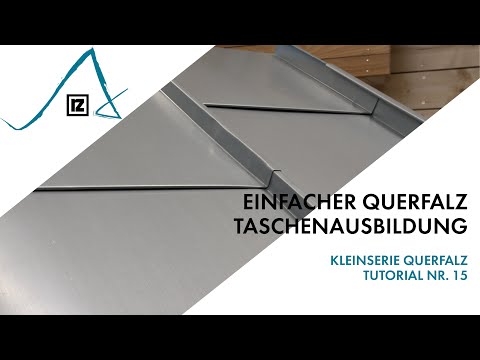 Tutorial: Kleinserie Einfacher Querfalz  - Taschenausbildung (💪💪)