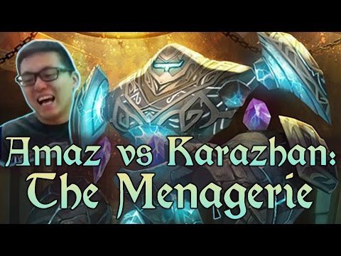 [Hearthstone] AMAZ VS KARAZHAN: The Menagerie (Wing 3, Normal) and Class Challenges