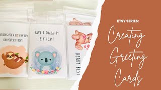How I create Greeting Cards to Sell on Etsy + Creating Mockups on Canva