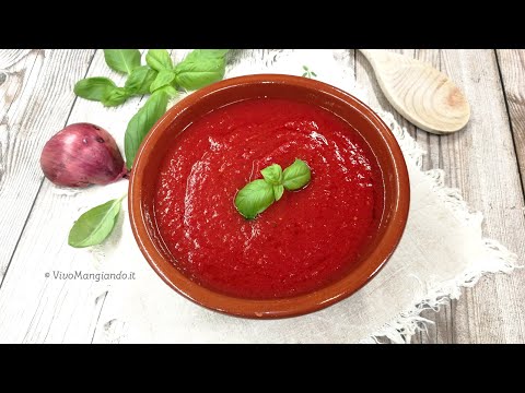 Passata di pomodoro fresco - la salsa più buona e dolce del mondo