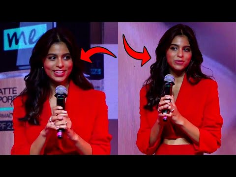 Shahrukh Khan Daughter Suhana Khan Looks Nervous On Stage In Front Of Media For The First Time