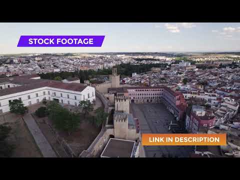 Spain 🇪🇸 Badajoz Plaza Alta de Badajoz Drone [4K] Clip 1
