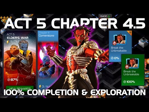 Act 5 Chapter 4.5 100% Completion & Exploration (Mephisto Boss) | Marvel Contest of Champions