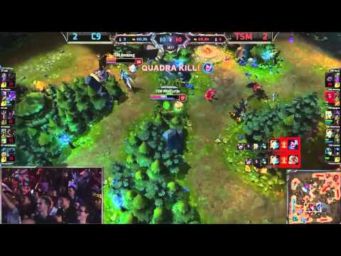 Game Winning Wildturtle quadra-kill TSM - C9 Game 5 Finals