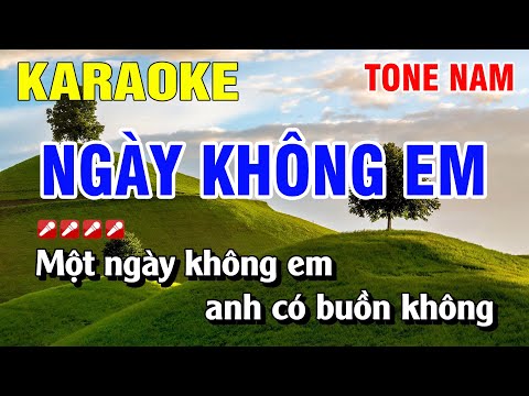 Karaoke Ngày Không Em Tone Nam Nhạc Sống | Nguyễn Linh