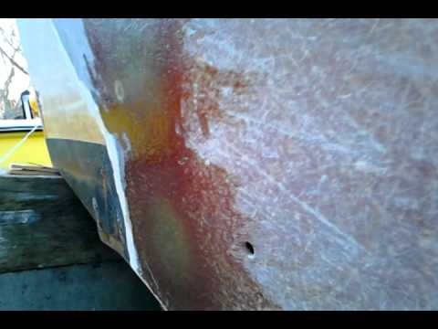 Seacast transom #4:   small glass layup