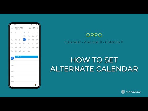 How to Set Alternate calendar - Oppo [Android 11 - ColorOS 11]