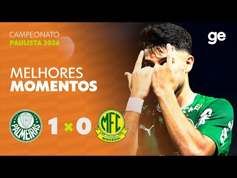 Gols e lances de Palmeiras x Mirassol