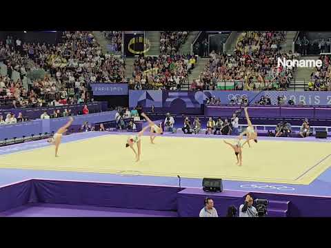 Bulgaria Group Paris 2024 Olympic 5 Hoops 37.700 (2) All Around Qualification #rhythmicgymnastics