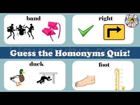 Homonyms Quiz Game