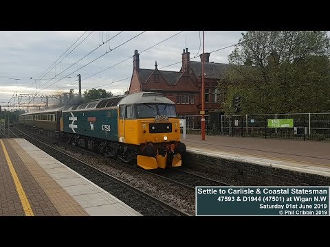 47593 & 47501 at Wigan North Western - 01st June 2019