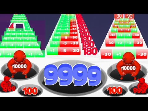 Number Master: Run and Merge vs merge guys 2048 block Gameplay New update level part #16