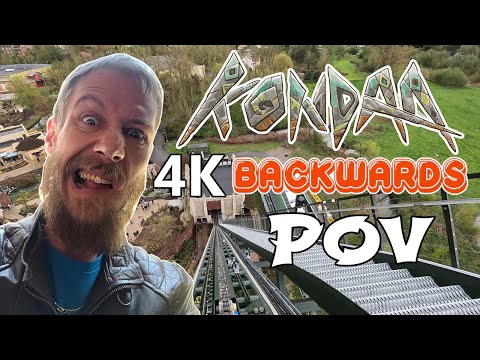 Kondaa Walibi Belgium 4K Backwards POV Back Row