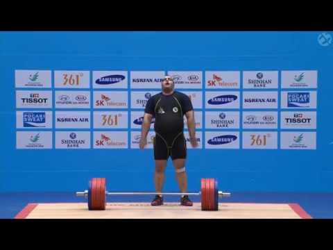 Behdad Salimi 215kg snatch world record attempt @ Asian Games