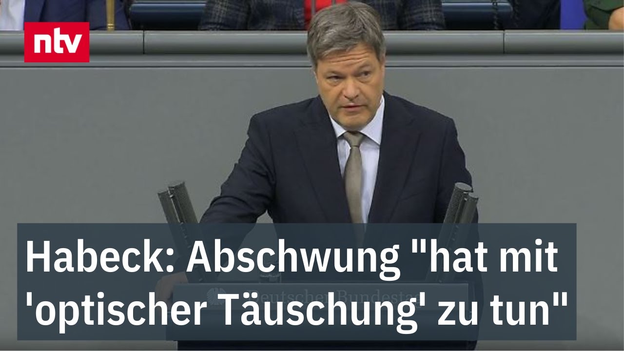Habeck: Abschwung "hat mit 'optischer Täuschung' zu tun" - Erklärung in voller Länge