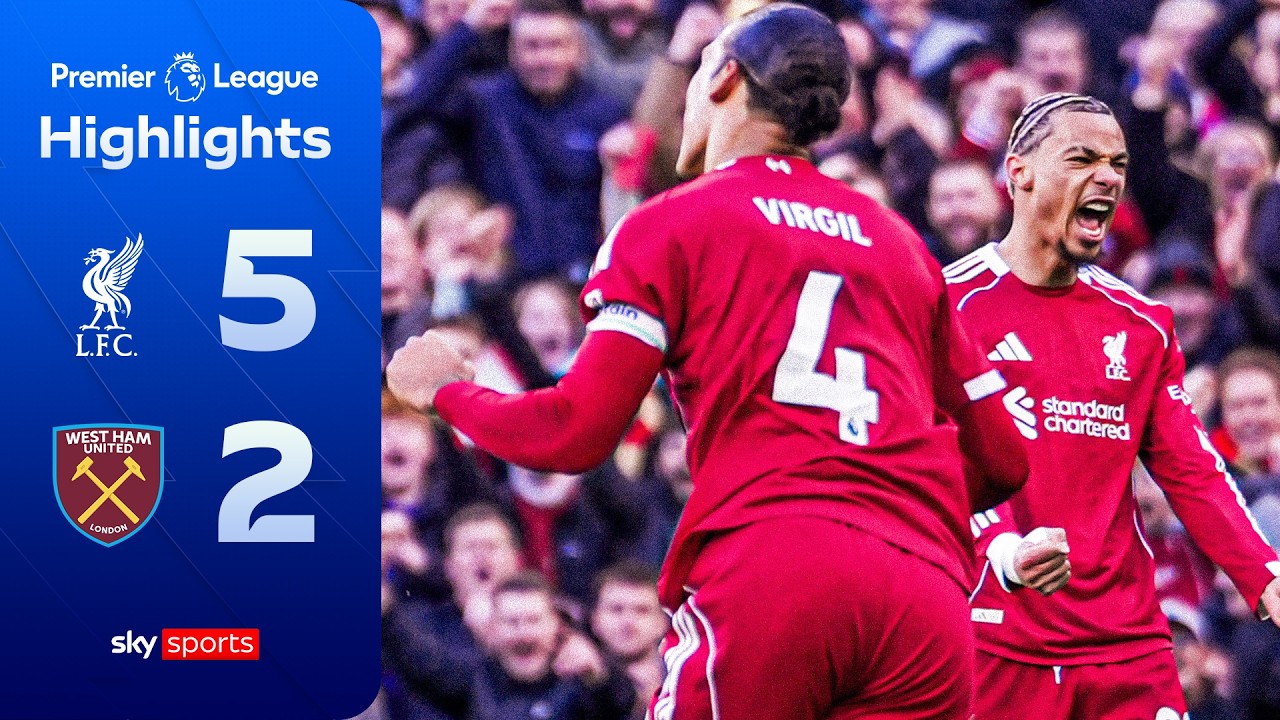 Ruthless Reds go level with Man Utd in fourth 🔥 | Liverpool 5-2 West Ham | Premier League highlights - YouTube