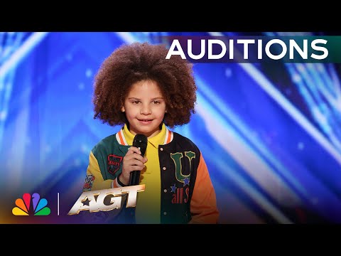 9-Year-Old King Moore Gets A Standing Ovation For His Original Rap Song | AGT 2025