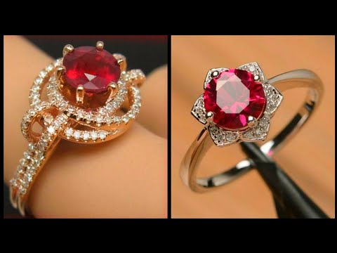 Most Exotic Wine Red Ruby & Uncut Diamond Cocktail Wedding Rings engagement Rings Designs
