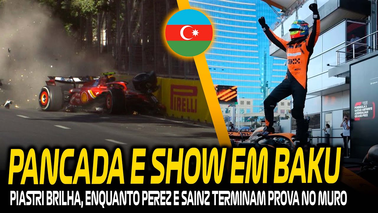 PIASTRI DÁ SHOW E TEVE BATIDA FEIA ENTRE SAINZ E PEREZ (TEM CULPADO?) GP AZERBAIJÃO