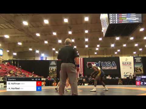 2018 Marine Corps US Open/UWW Junior Freestyle 86 Quarters - Gavin Hoffman (Mont) Vs. Kordell Norf