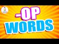 OP Words For Kids Read The OP Words For Kindergarten Word Family Series