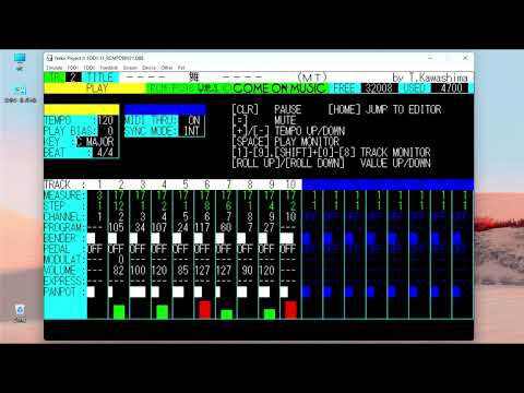 【MIDI】5 カモンミュージック RCM-PC98 + Roland CM-64 ミュージックデモ 5 タイトル：舞 (MT)