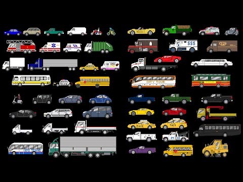 Street Vehicles Collection - Cars and Trucks - The Kids' Picture Show (Fun & Educational)