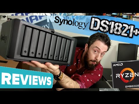 Serveris Synology Sinologija | Bokštas NAS | DS1821+ | Iki 8 HDD/SSD Hot-Swap | AMD Ryzen | „Ryzen V1500B Quad Core“ | Procesoriaus dažnis 2,2 GHz | 4 GB | DDR4