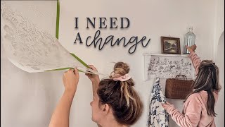 Changing Decor in the Foyer & Starting an Extreme Paint Project! Entryway Vintage Decorate with Me