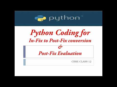 Python Coding For Infix To Post Fix Conversion And Postfix Evaluation