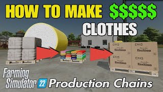 FS22 How To Make Money Clothing Production Chain PS5 FS22 Tutorial