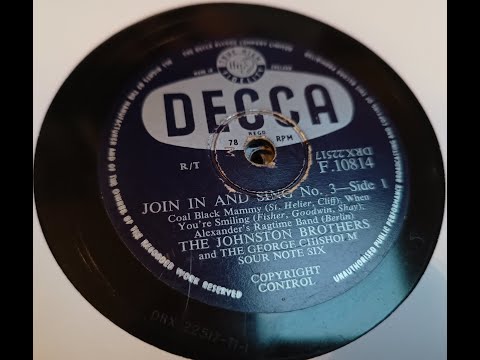 Join In And Sing No. 3 -  Side 1 - The Johnstone Brothers - 78rpm