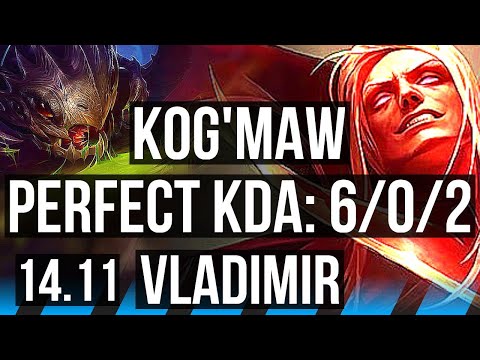 KOG'MAW vs VLADIMIR (MID) | 6/0/2, Dominating | EUW Master | 14.11