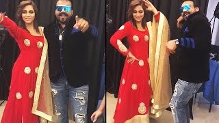 Arshi Khan DANCES With Jallad During Photo Shoot - Funny
