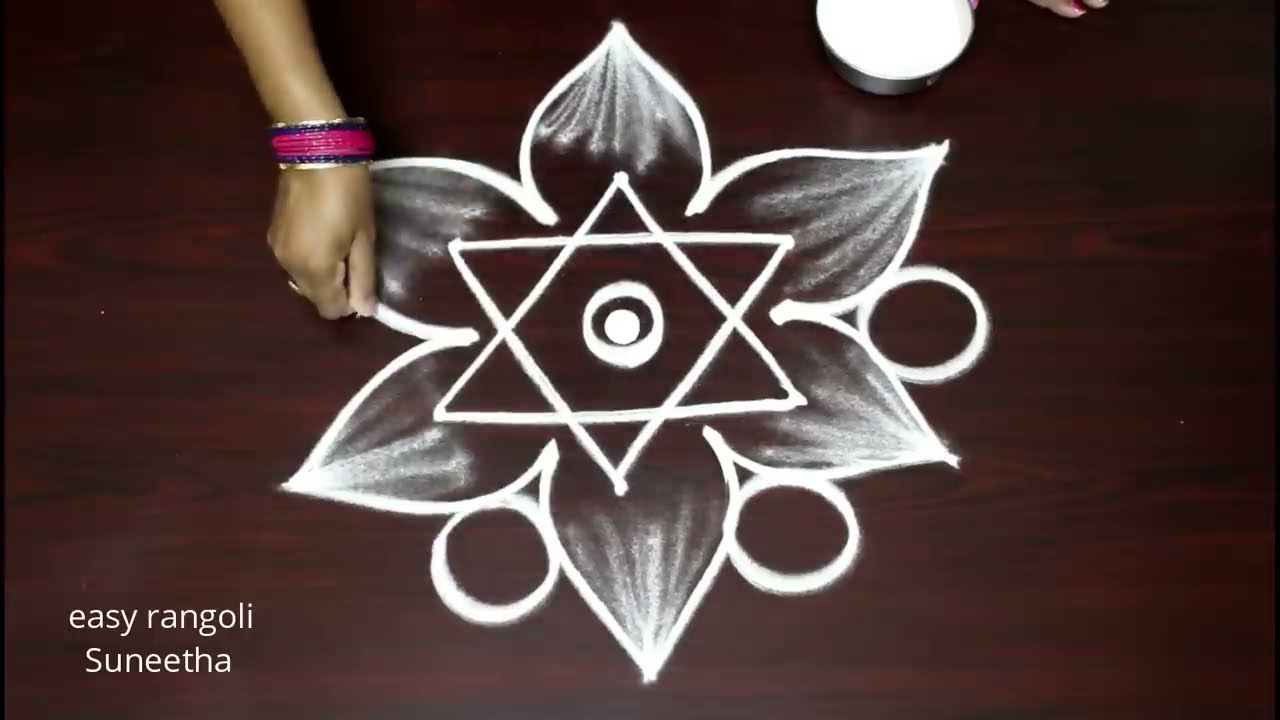 basic kolam designs for beginners by easy rangoli