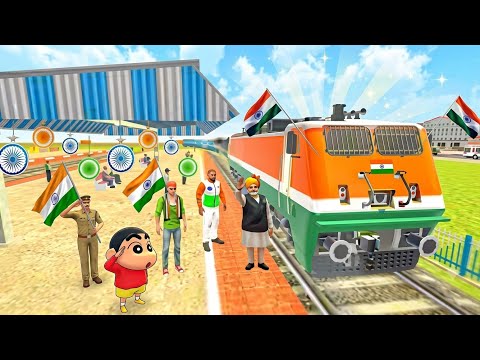 🤩 India flag full modified train come to ITA central 🚂🚃 in indian tefth auto simulator 😱 #viral #gta