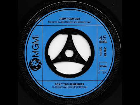 Don't you remember / Jimmy Osmond.