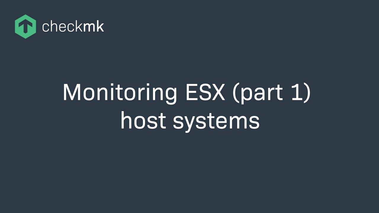Monitoring von ESX Hostsystemen with Check_MK