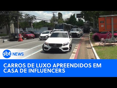 Carros e motos de luxo são apreendidos em casa de casal de influencers