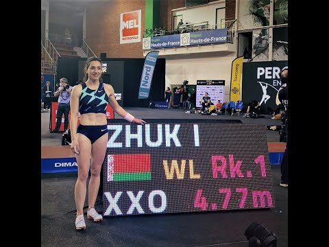 Iryna ZHUK - 4,77m NR. Perche en or 2022. Tourcoing, 05.02.2022