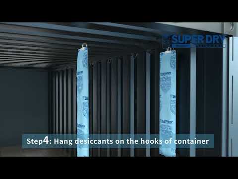 Super Dry container desiccant usage for general purpose container
