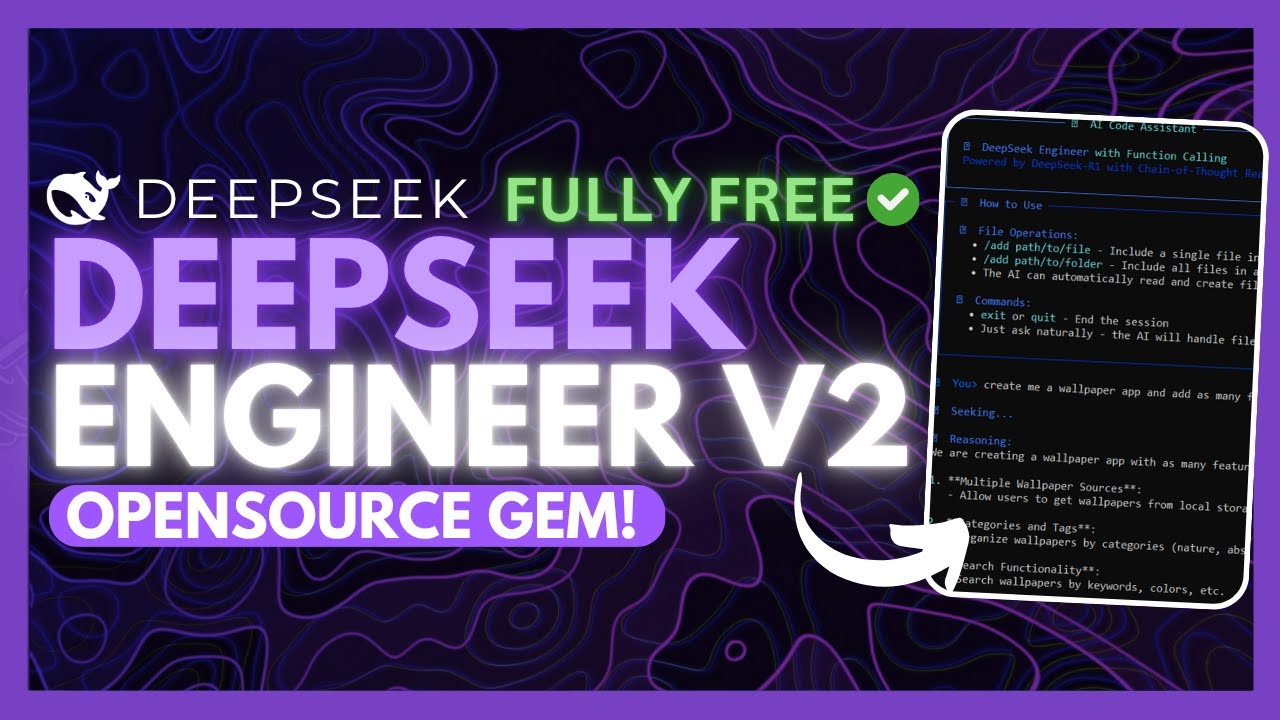 Deepseek Engineer V2: NEW Multi Agent Coder! Fast, Light, & Powerful! FULLY FREE AI Coder is INSANE!