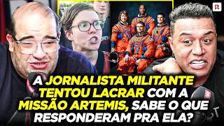 JORNALISTA PASSA VERGONHA AO FAZER PERGUNTA MILITANTE PARA ASTRONAUTA - SÉRGIO SACANI