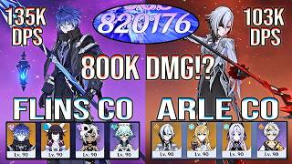 🔥 (DPS Test Dummy) 800K DMG Flins & Arlecchino Destroy Spiral Abyss 12 | Genshin Impact
